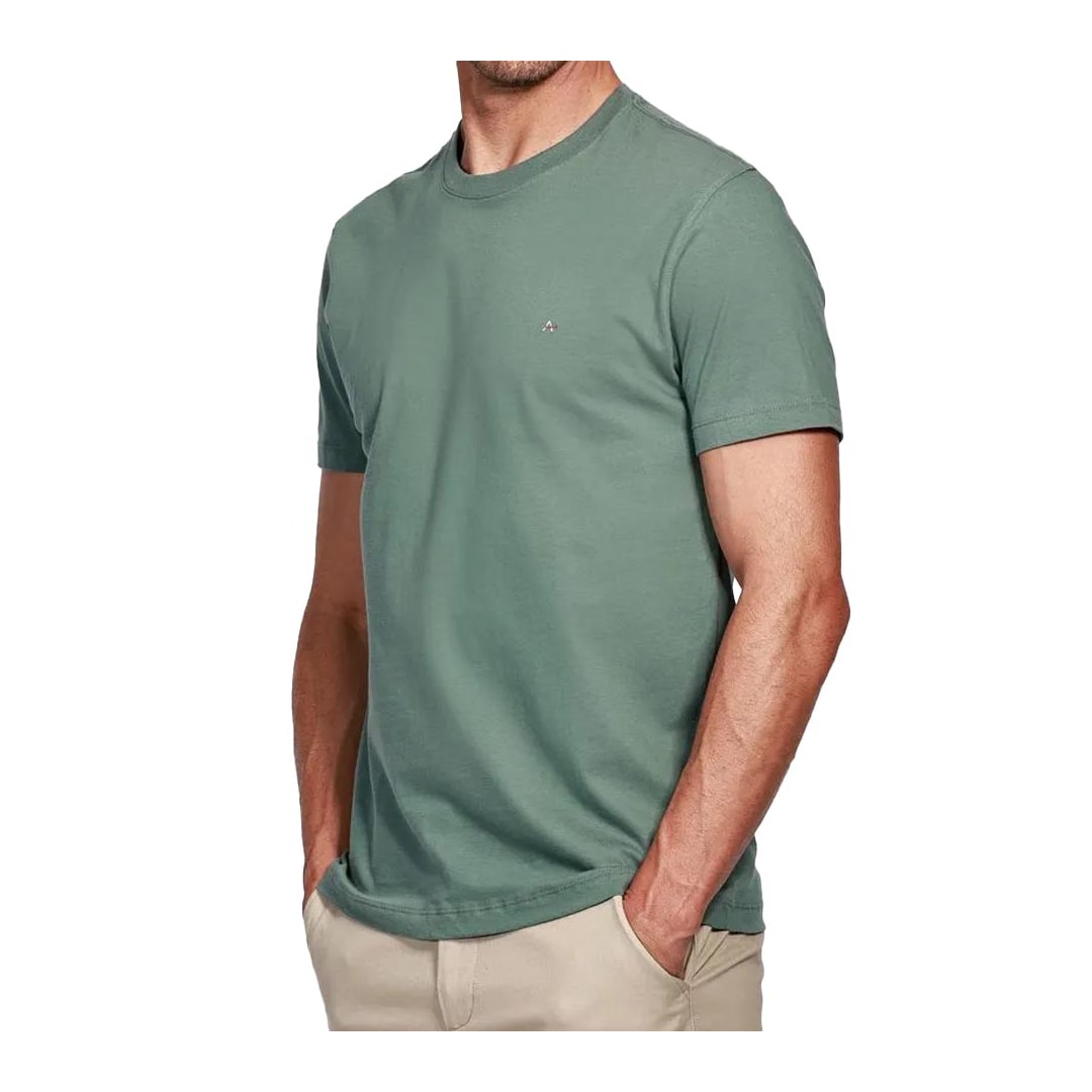 Camiseta Aramis Meia Manga Básica 12.0537 Verde Agua Marinha
