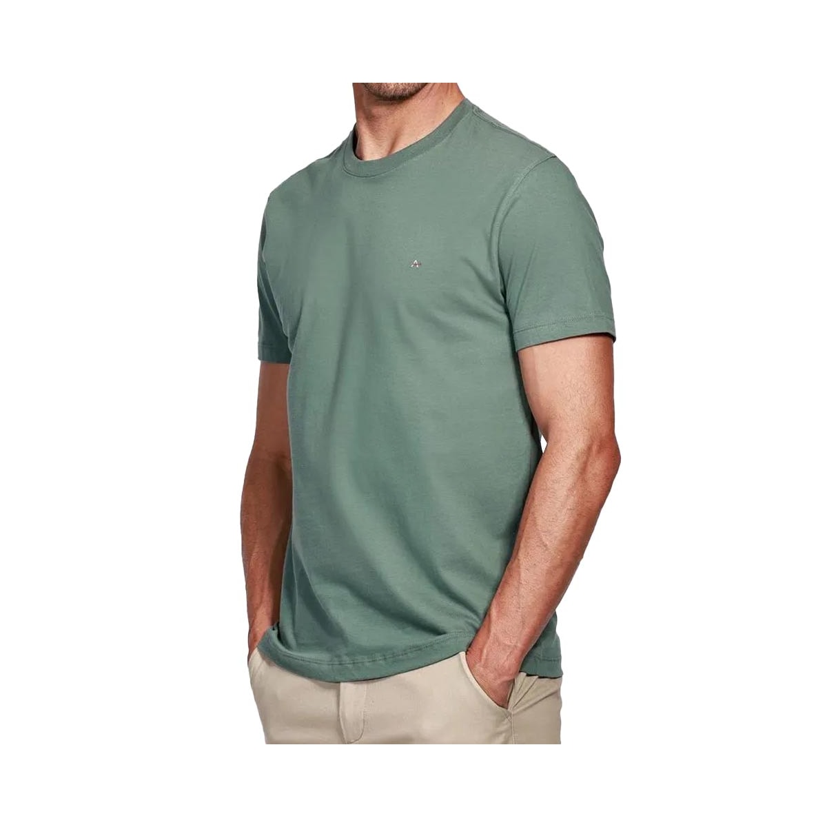 Camiseta Aramis Meia Manga Básica 12.0537 Verde Agua Marinha Camiseta Aramis Meia Manga Básica 12.0537 Verde Agua Marinha