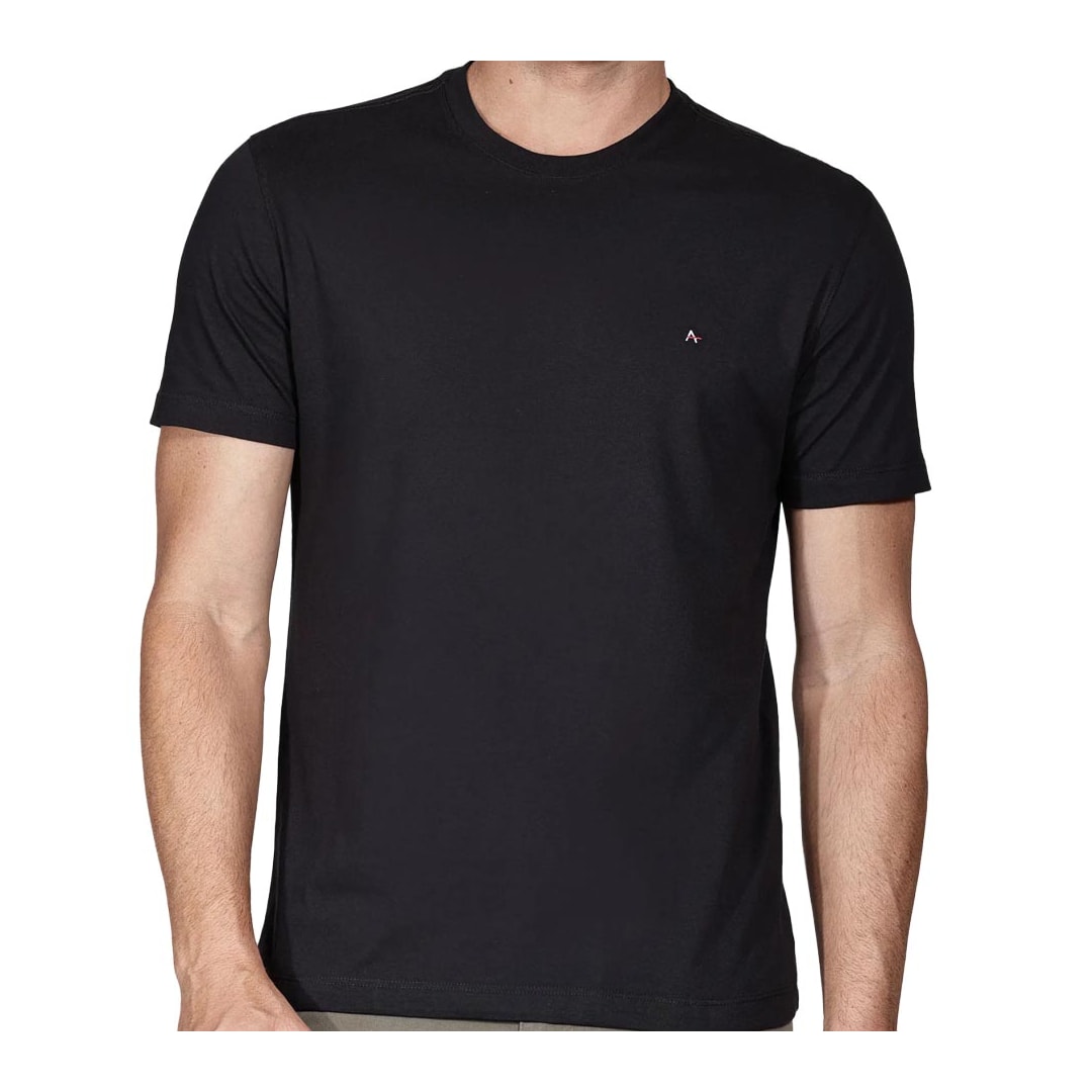 Camiseta Aramis Meia Manga Básica 12.0539 Preto Camiseta Aramis Meia Manga Básica 12.0539 Preto