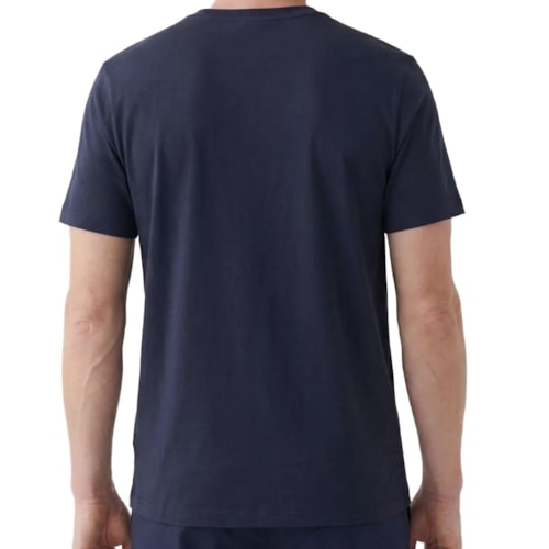 Detalhe - Camiseta Aramis Meia Manga Básica 12.0590 Marinho