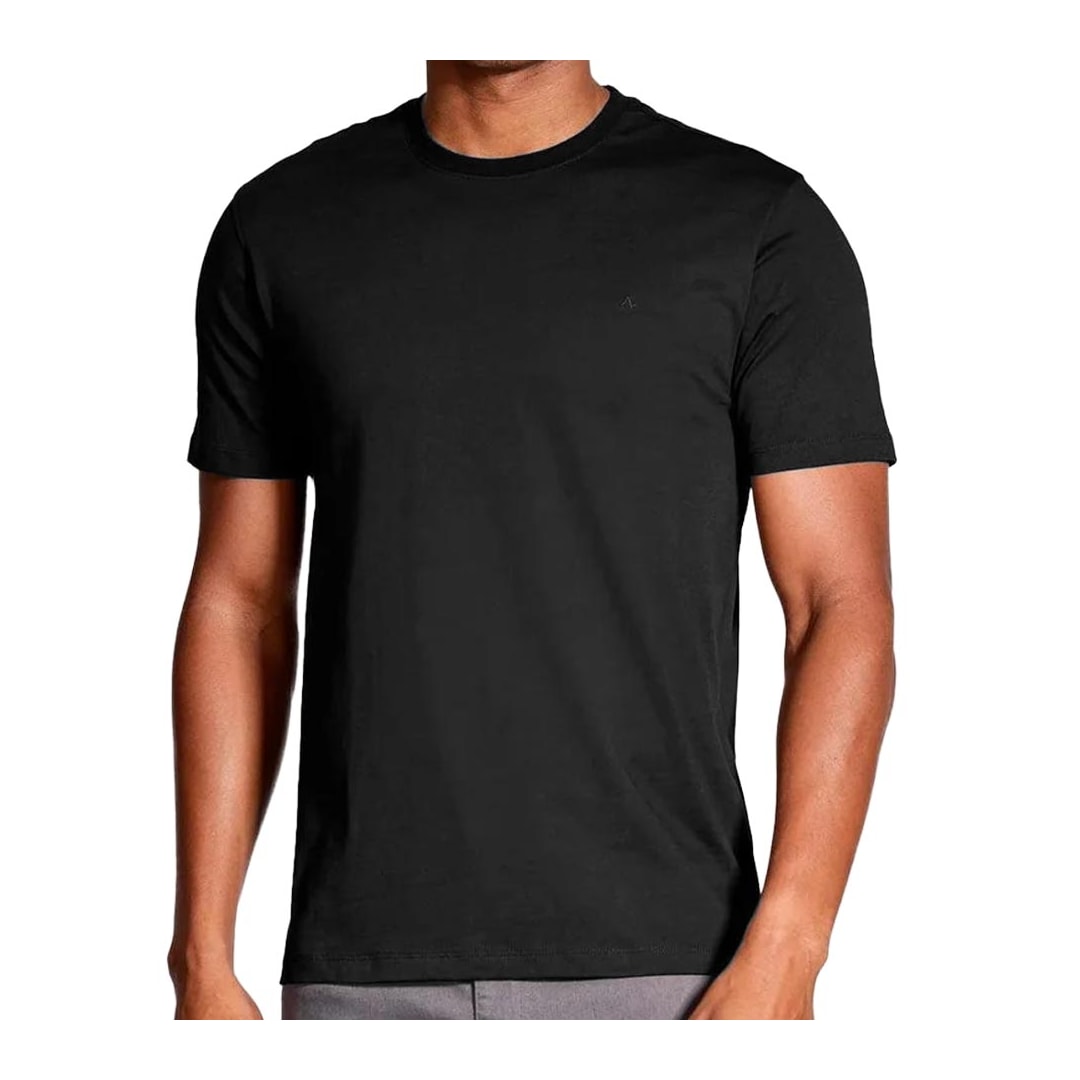 Camiseta Aramis Meia Manga Básica 12.0590 Preto Camiseta Aramis Meia Manga Básica 12.0590 Preto