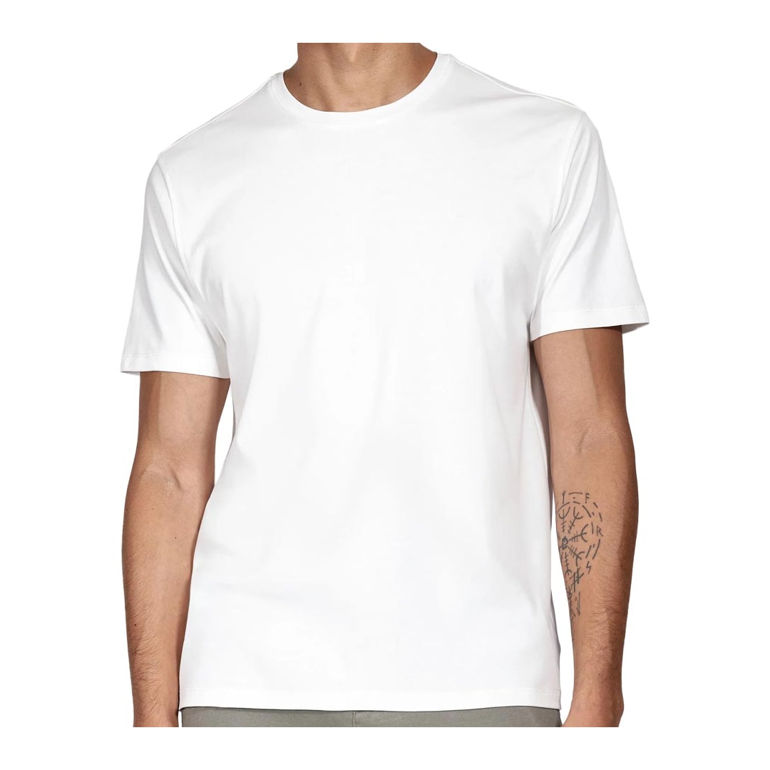 Camiseta Aramis Meia Manga Básica 12.0595 Branco Camiseta Aramis Meia Manga Básica 12.0595 Branco