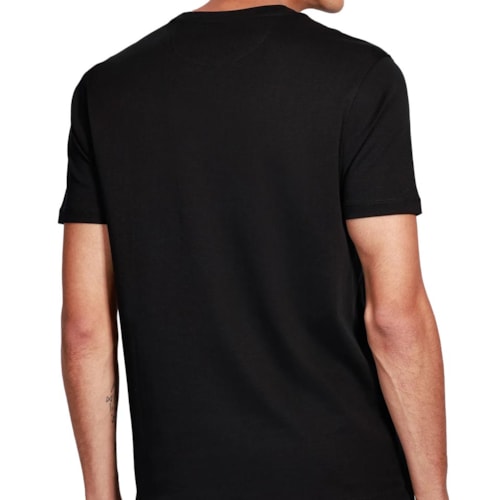 Detalhe - Camiseta Aramis Meia Manga Básica 12.0595 Preto