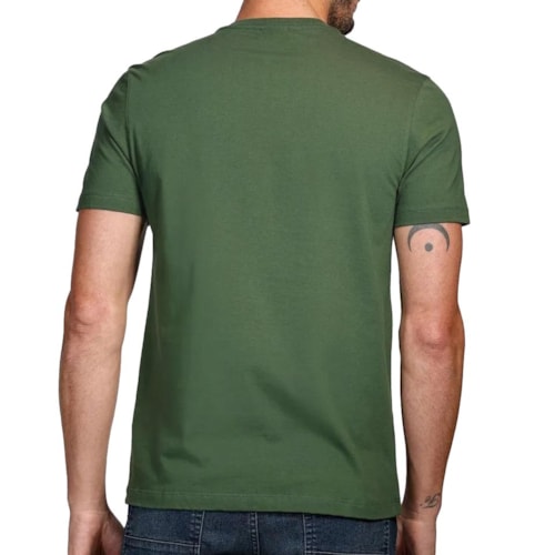 Detalhe - Camiseta Aramis Meia Manga Básica 13.0015 Verde Musgo