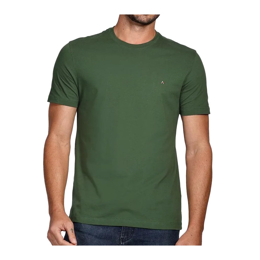 Camiseta Aramis Meia Manga Básica 13.0015 Verde Musgo Camiseta Aramis Meia Manga Básica 13.0015 Verde Musgo