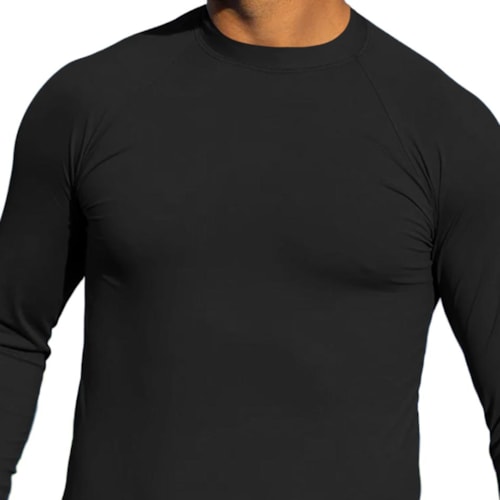 Detalhe - Camiseta Beira Amar Rio Manga Longa Uv50+ 600 Plus Preto