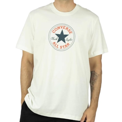 Camiseta Converse Meia Manga Ap01h2311 Off White