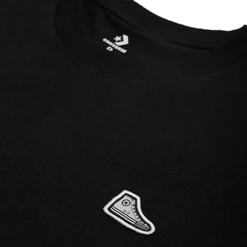 Detalhe - Camiseta Converse Meia Manga Ap01h2312 Jet Black