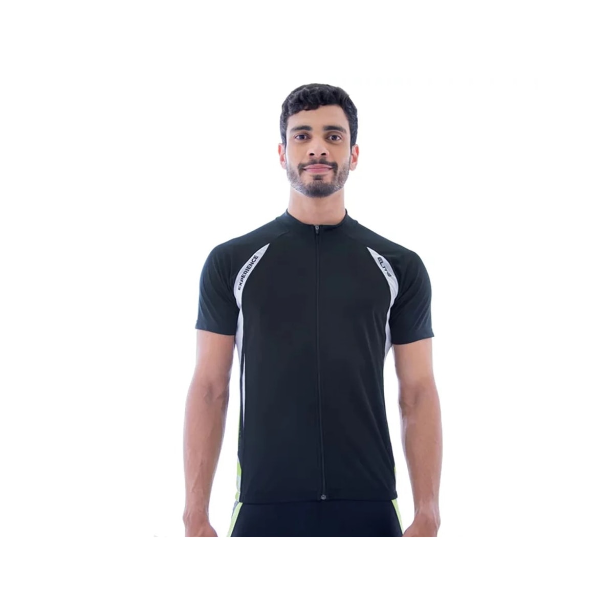 Camiseta Elite Meia Manga Masculina 135180 Preto/Branco/Verde Camiseta Elite Meia Manga Masculina 135180 Preto/Branco/Verde
