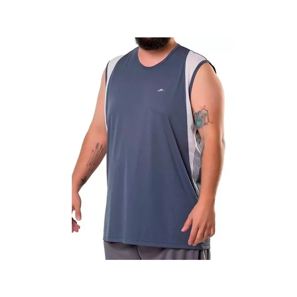 Camiseta Elite Regata Machao Masculina 135346 Grafite/Branco