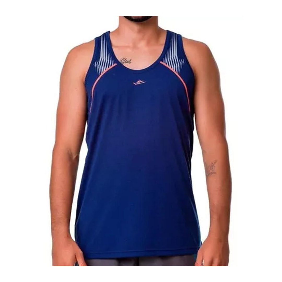 Camiseta Elite Regata Masculina 135272 Preto/Grafite