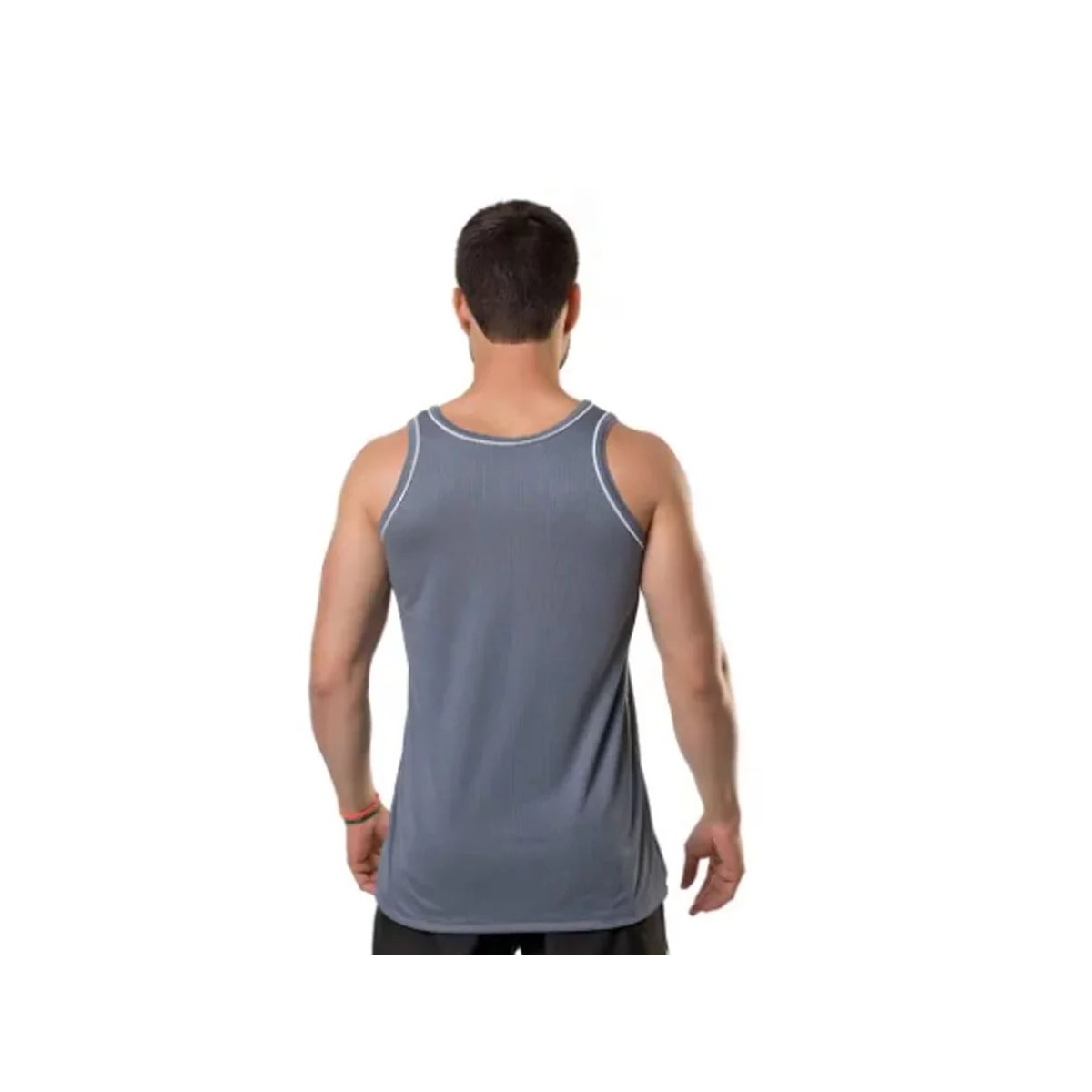 Camiseta Elite Regata Masculina Quality 25441 Cinza/Branco