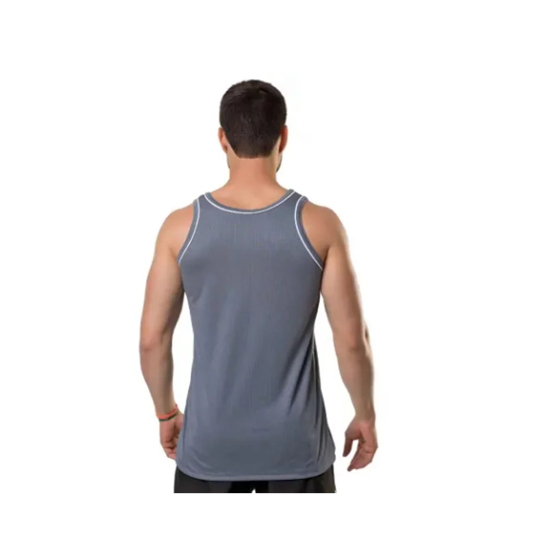 Camiseta Elite Regata Masculina Quality 25441 Cinza/Branco Camiseta Elite Regata Masculina Quality 25441 Cinza/Branco