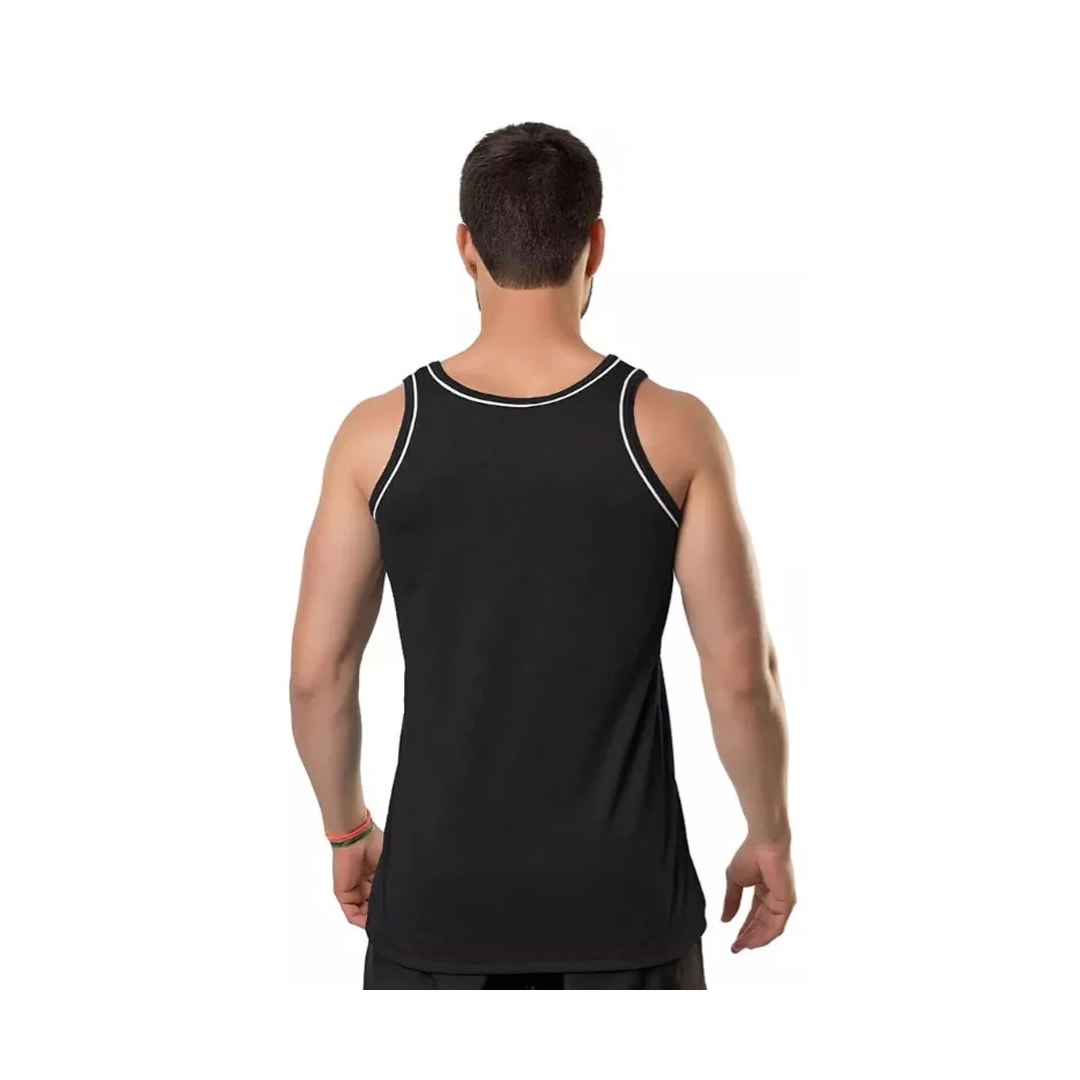 Camiseta Elite Regata Masculina Quality 25441 Preto/Branco Camiseta Elite Regata Masculina Quality 25441 Preto/Branco