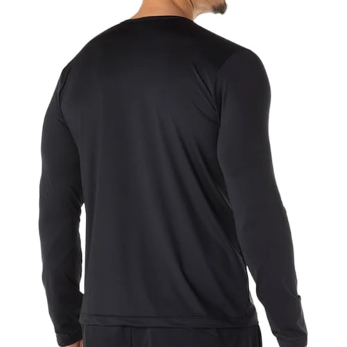 Detalhe - Camiseta Extreme Térmica Masculina Manga Longa 94592 Preto