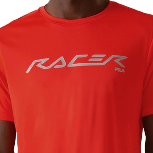 Detalhe - Camiseta Fila Dry F11r00232 Vermelho Chili