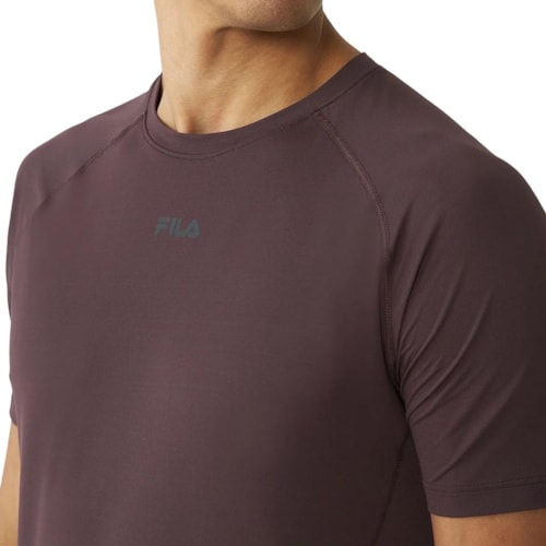 Detalhe - Camiseta Fila Dry F11r00241 Chocolate
