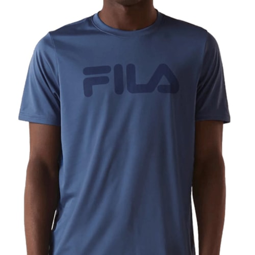 Detalhe - Camiseta Fila Dry Masculina F11at00721 Navy Denim