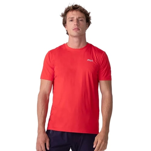 Camiseta Fila Masc.m/m Basic Sports Tr180712 Vermelho Chili