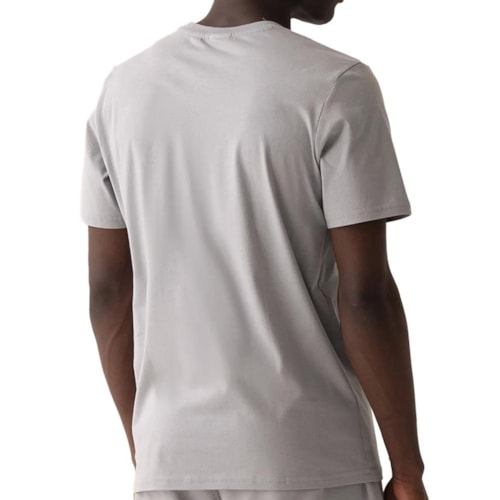 Detalhe - Camiseta Fila Masculina Classic F11l204 Cinza Medio