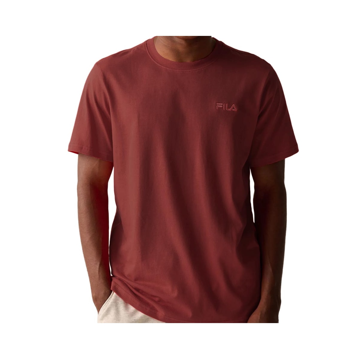 Camiseta Fila Masculina Classic F11l204 Vermelho Ocre Camiseta Fila Masculina Classic F11l204 Vermelho Ocre