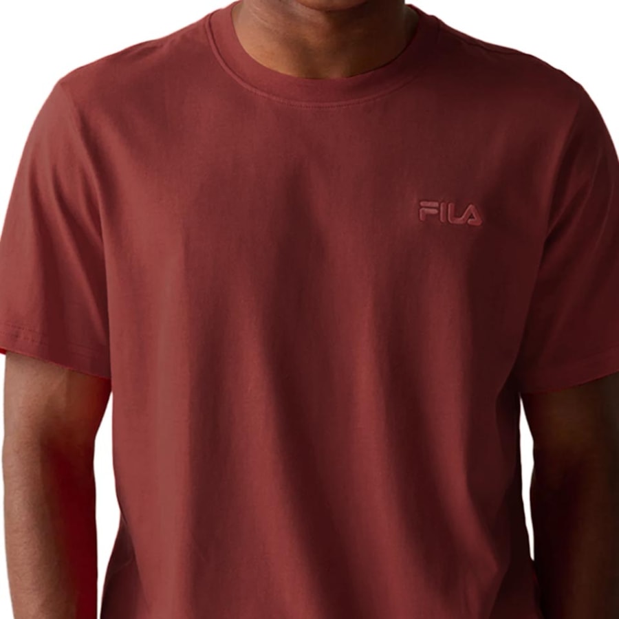 Camiseta Fila Masculina Classic F11l204 Vermelho Ocre Camiseta Fila Masculina Classic F11l204 Vermelho Ocre