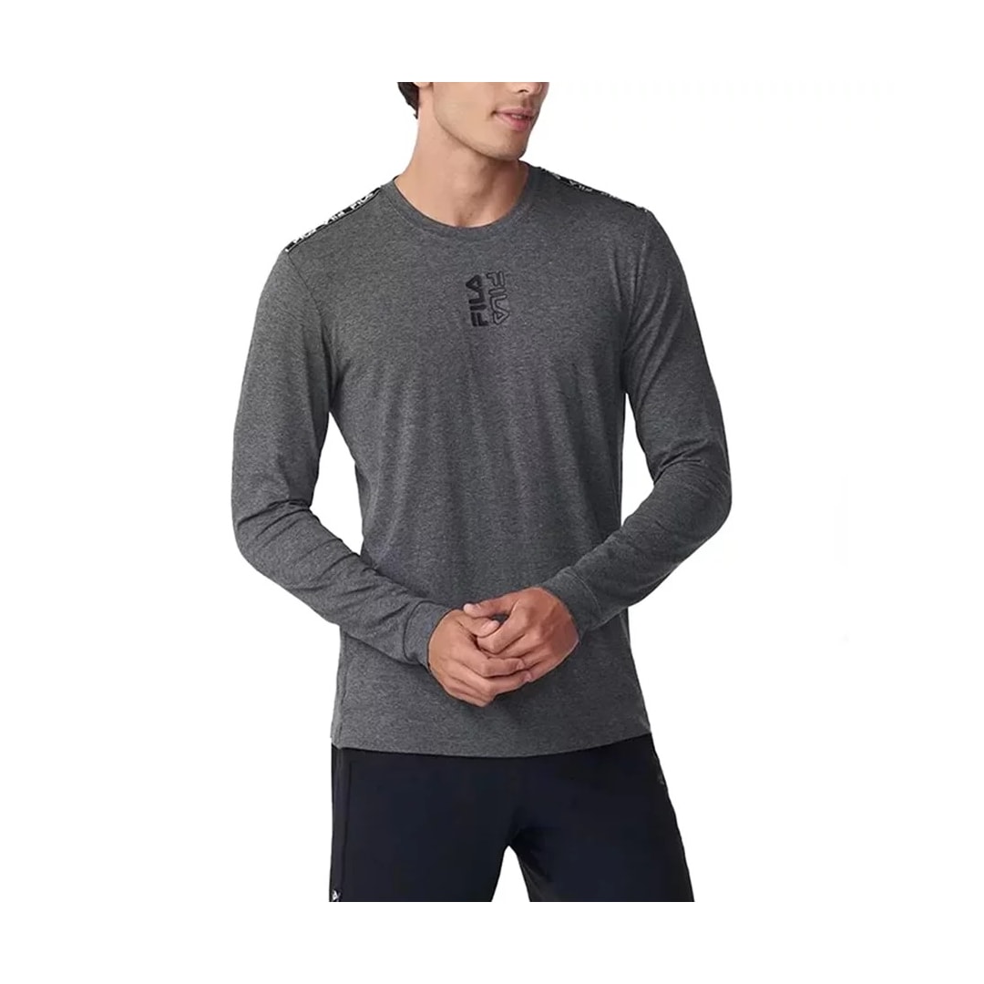 Camiseta Fila Masculina Comfort Tape M/L F11at265 Mescla Escuro