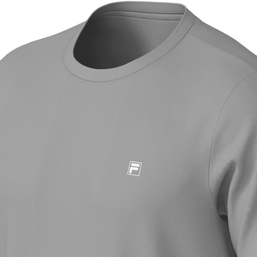 Detalhe - Camiseta Fila Masculina Dry Crepe Flow F11tr00229 Cinza