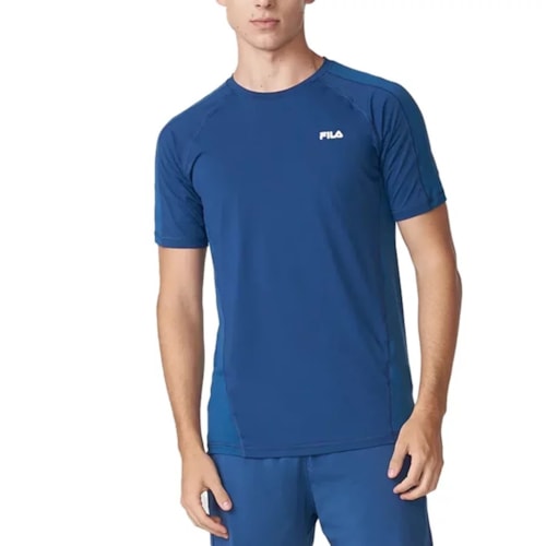 Camiseta Fila Masculina M/M Light Speed F11r012 Azul Denim