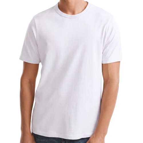 Camiseta Hering Masculina Básica Brasil 49Fp Branco