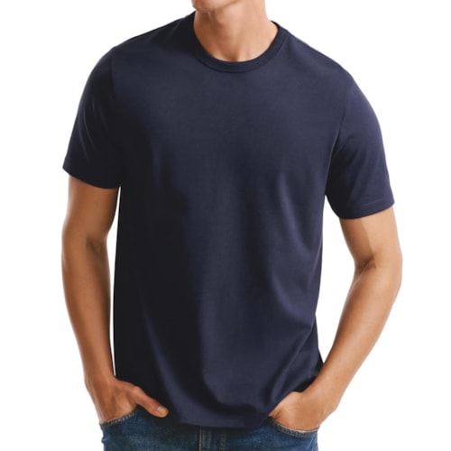Camiseta Hering Masculina Básica Brasil 49FP Marinho