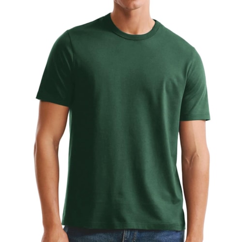 Camiseta Hering Masculina Básica Brasil 49FP Verde Bandeira