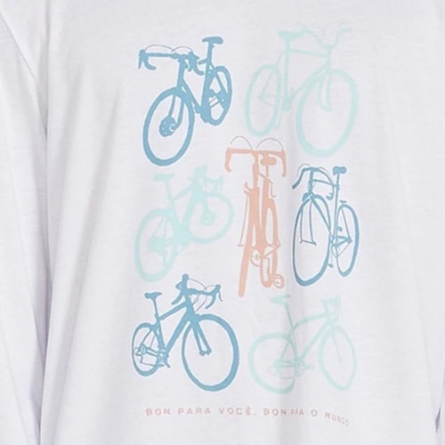 Detalhe - Camiseta Hering Masculina Manga Longa 4fml Branco