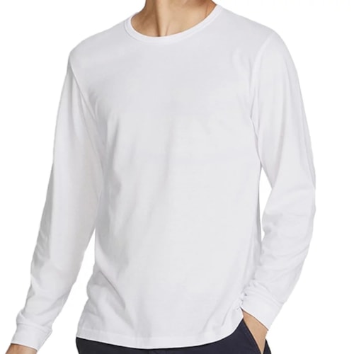 Camiseta Hering Masculina Manga Longa N204 Branco