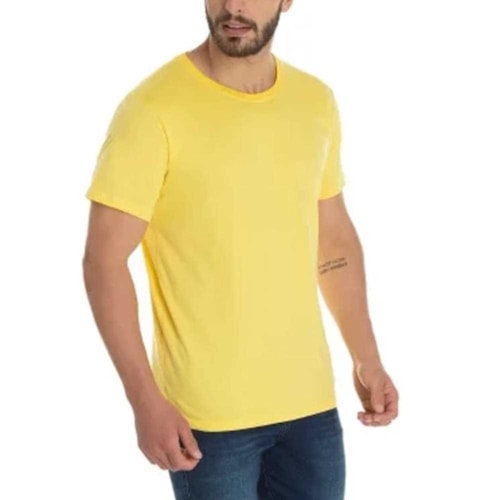 Camiseta Hering Masculina Meia Manga 0201 Amarelo Banana