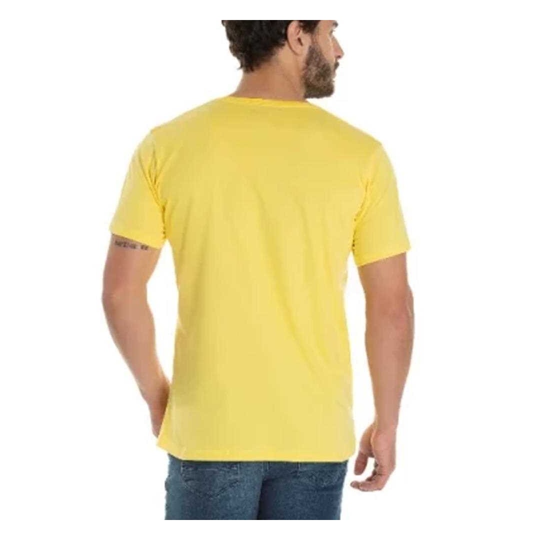 Camiseta Hering Masculina Meia Manga 0201 Amarelo Banana