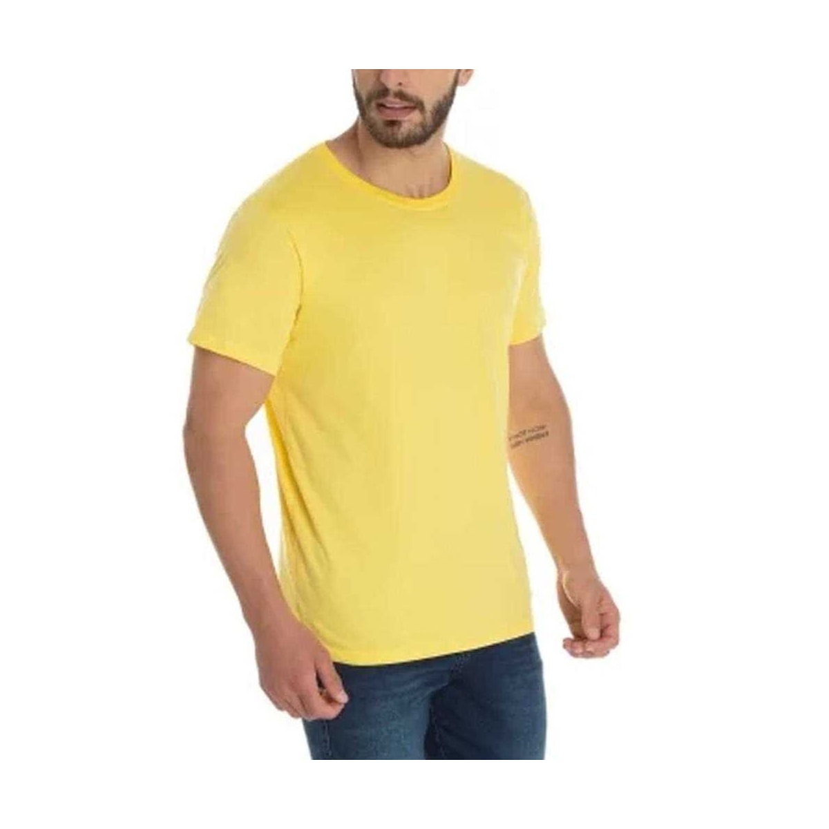 Camiseta Hering Masculina Meia Manga 0201 Amarelo Banana Camiseta Hering Masculina Meia Manga 0201 Amarelo Banana