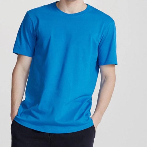 Camiseta Hering Masculina Meia Manga 0201 Azul Claro