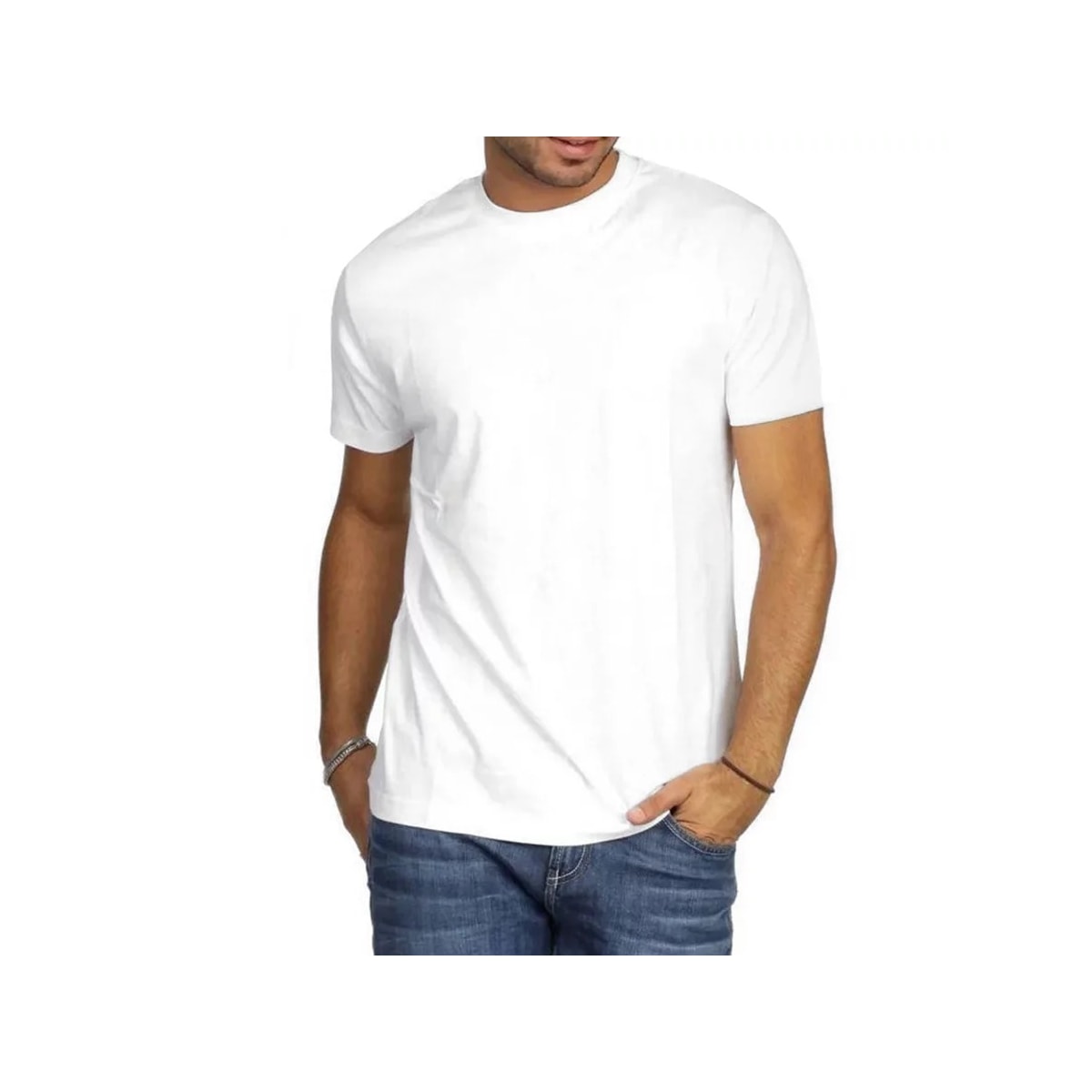 Camiseta Hering Masculina Meia Manga 0201 Branco Camiseta Hering Masculina Meia Manga 0201 Branco