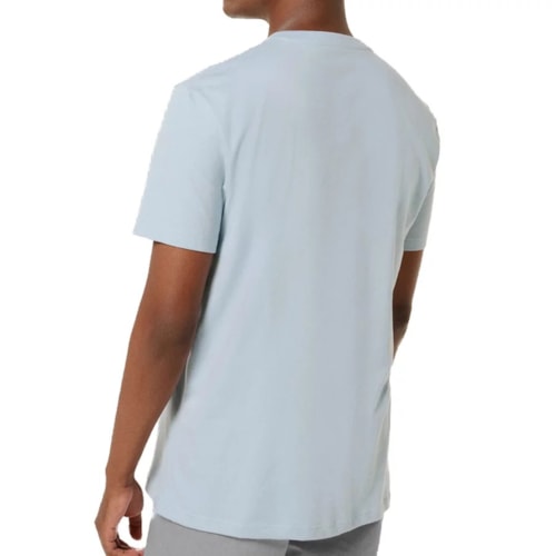 Detalhe - Camiseta Hering Masculina Meia Manga 022b Azul