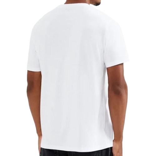 Detalhe - Camiseta Hering Masculina Meia Manga 022b Branco