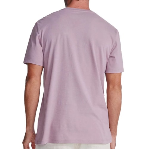 Detalhe - Camiseta Hering Masculina Meia Manga 022b Lilas