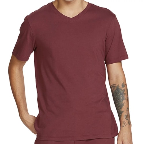 Camiseta Hering Masculina Meia Manga 022b Marsala