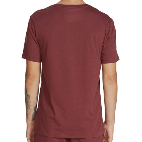Detalhe - Camiseta Hering Masculina Meia Manga 022b Marsala