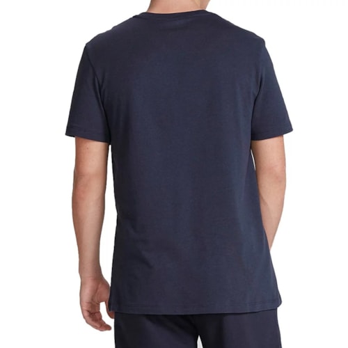 Detalhe - Camiseta Hering Masculina Meia Manga 022b Noturno