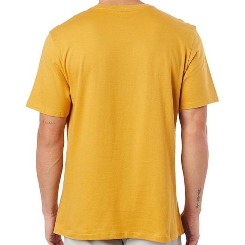 Detalhe - Camiseta Hering Masculina Meia Manga N2k5 Amarelo