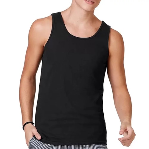 Camiseta Hering Regata Masculina 0199 Preto