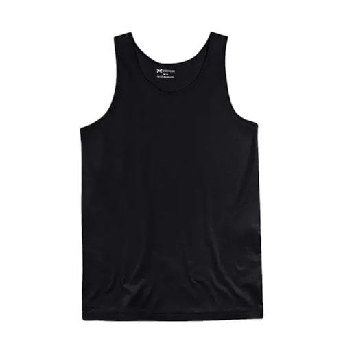 Detalhe - Camiseta Hering Regata Masculina 0199 Preto