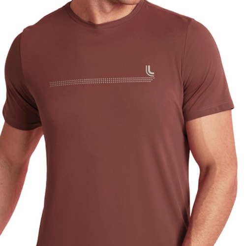 Detalhe - Camiseta Lupo Dry Masculino 77053 Chocolate