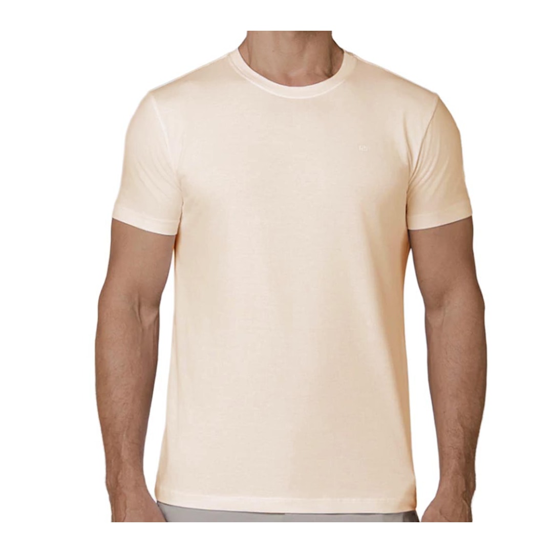 Camiseta Podium Meia Manga Básica Mc1349 Bege Camiseta Podium Meia Manga Básica Mc1349 Bege